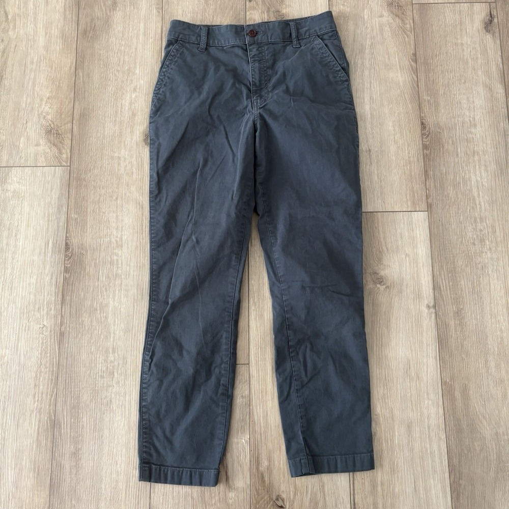 Abercrombie & Fitch Charcoal Gray Chino‎ Stretch Work Slacks Pants Wmn 27 4